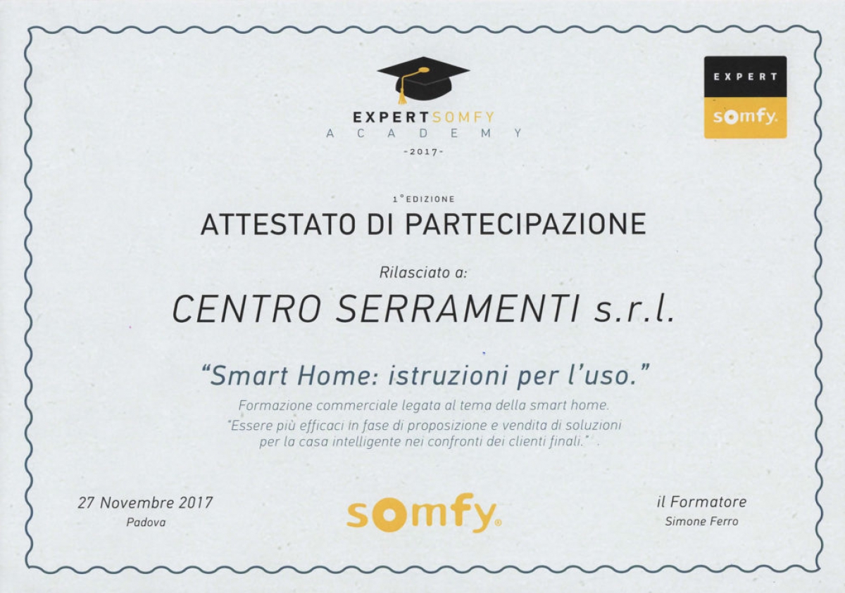 Attestato-Somfy